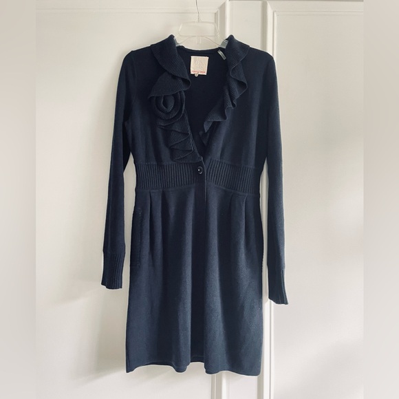 Rebecca Taylor Sweaters - Rebecca Taylor premium quality Rose Embellished cardigan ( Navy blue)